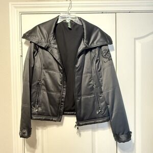 Women's Ralph Lauren Active Black Puffer Type Ski Jacket Coat Sz Medium